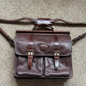 Fossil Brown Leather Briefcase